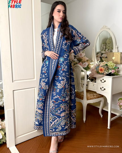 Designer Pleated Long Shrug/Abaya