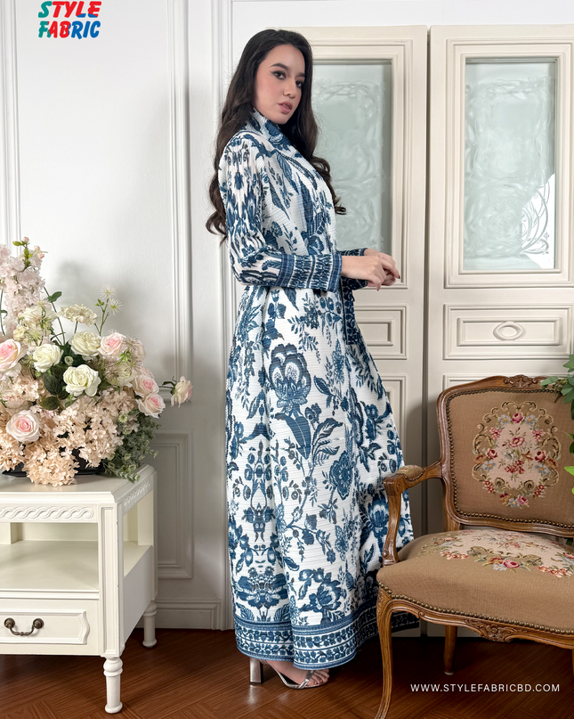 Designer Pleated Long Shrug/Abaya