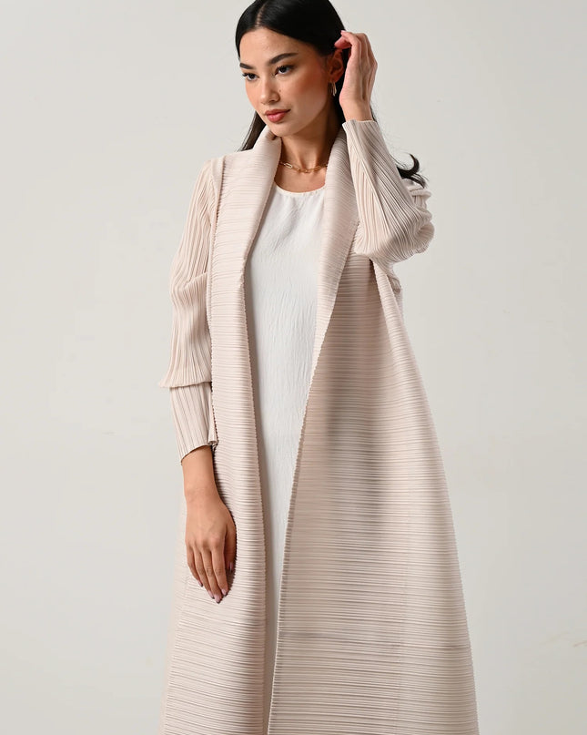 Designer Pleated Printed Long Shrug