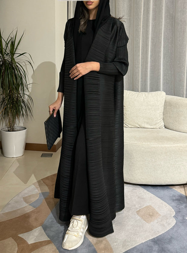 Designer Pleated Printed Long Shrug